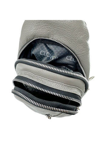 Сумка шкіряна через плече, Слінг, блискавка (Сірий) LQ 816590ж (297743530)