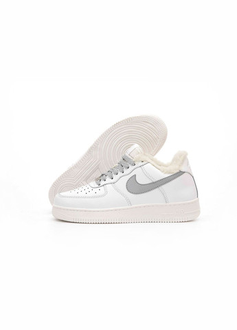 Білі Зимовий кросівки зимові чоловічі і жіночі nike air force 1 winter low white fur | найк аір форс 1 низькі білі з хутром No Brand