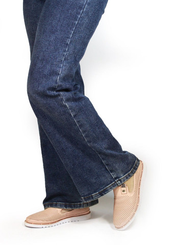 Пудровые легкие кожаные кеды It-Girl