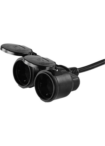 Удлинитель 2 розетки 25м 16A 3x1.5мм2 Black (P0704) Emos (323101549)