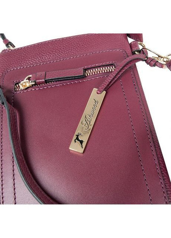 Сумка клатч жіноча шкіряна через плече для смартфона маленька Бордовий 40674 Ashwood (361970351)