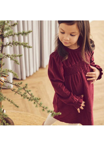 Вишнева дитяча вельветова сукня для дівчинки вишнева (251112104) Green Cotton (370372503)