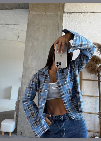 Сорочка у клітинку фланель котон Туреччина No Brand (345643559)