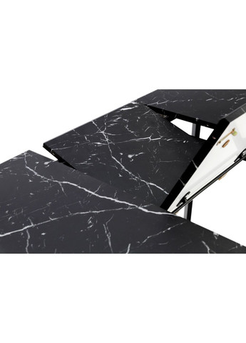 Стіл-трансформер кухонний розкладний ETHNA Чорний/Чорний мармур 857478-02 857478 Comfort Line (355468007)