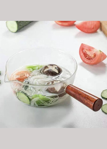 Скляний ківш із бамбуковою ручкою 500 мл Hell (303211313)