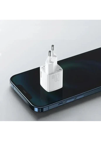 Зарядний пристрій 20W 3A Type-C Cube PD Quick Charger Original QC. PD. White Baseus (384224647)