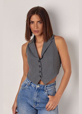 Женский жилет с воротником и завязками на спине 3223 Lurex (299266021)