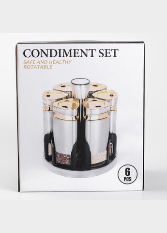 Набір баночок для спецій 6 шт 120 мл карусель для зберігання спецій HP-1332 Yiwu (322654113)