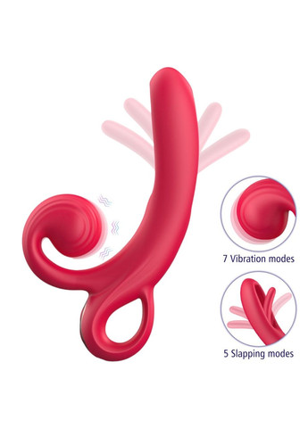 Вібратор Rabbit з язичком для куні Вібратор-кролик незвичайний для G-точки з кліторальним відростком Vibrator OEM (317748235)