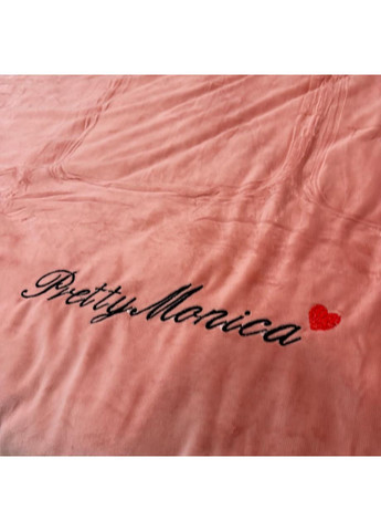 Велюровий набір постільної білизни євро розмір рожевий колір No Brand (367912396)