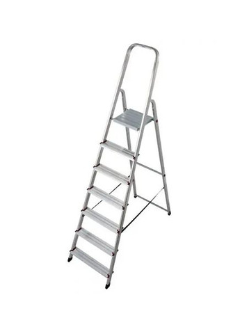 Алюмінієва драбина-стрем'янка Corda 000743 (7 сходинок) одностороння розставна (22880) Krause (295032397)