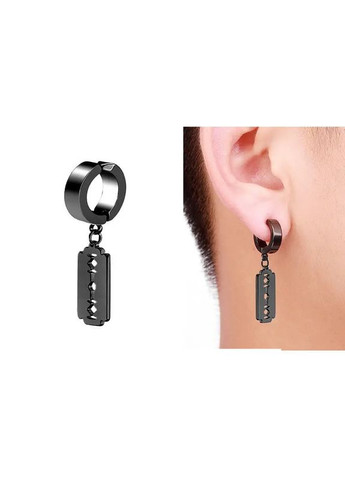 Мужские серьги-клипсы лезвие с лезвием на одно ухо No Brand (338228699)