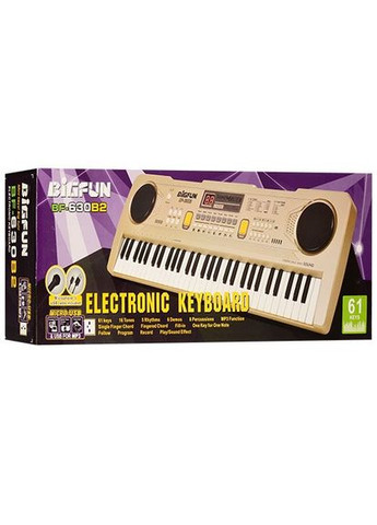 Дитяче піаніно-синтезатор BF-630B2 USB, MP3 61 клавіша, мікрофон Bambi (364959827)