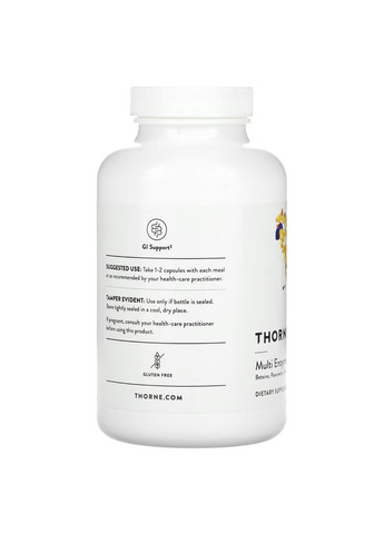 Мультиферменты, B.P.P. (бетаин/пепсин/панкреатин), Multi Enzyme,, 180 капсул Thorne Research (326054085)