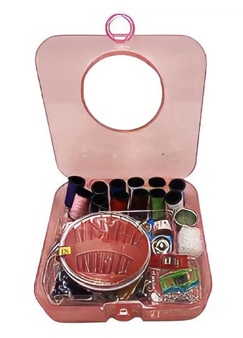 Швейный портативный набор для шитья рукоделия в сумке футляре 85 предметов 12.3x15.9x3.7 см (476796-Prob) Розовый Unbranded (290983275)