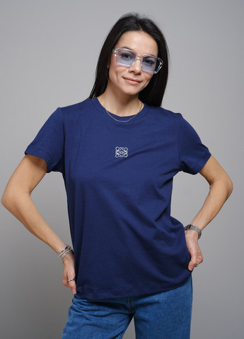 Синяя демисезон женская футболка 103120 Power