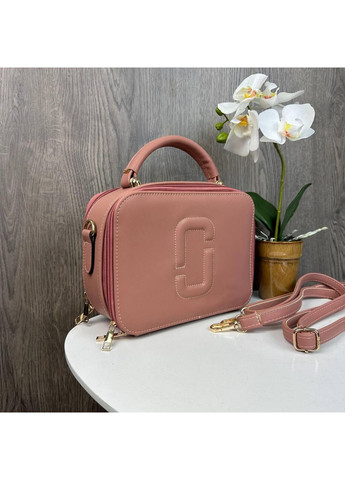 Женская мини сумочка на плечо каркасная экокожа розовая Jacobs (363021906)