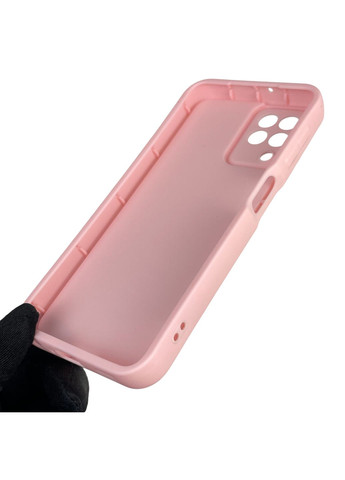 Чохол силіконовий Soft Touch з 3D принтом для Galaxy A22 4G (SM-A225F) рожевий (Повний захист камери) Samsung (373670628)