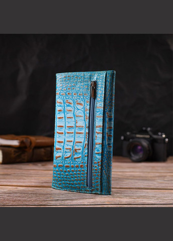 Отличное портмоне для женщин из натуральной кожи с тиснением под крокодила 21703 Canpellini (329150206)