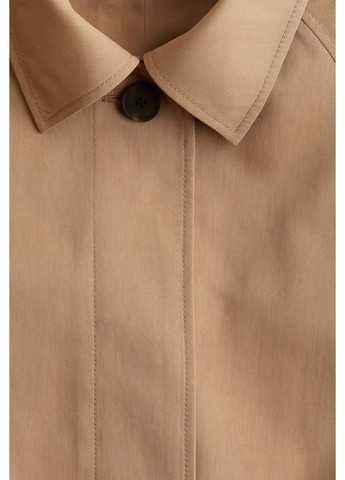 Бежевая демисезонная женский саржевый плащ н&м (58099) xs бежевый H&M