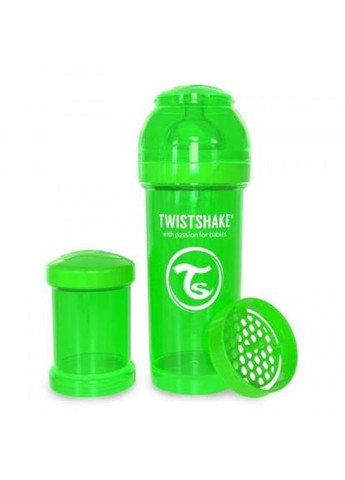 Пляшечка для годування антиколькова 260 мл, зелена (24855) Twistshake антиколиковая 260 мл, зеленая (268139677)