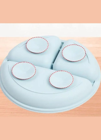 Тарелка детская силиконовая секционная на присосках. No Brand (293511347)