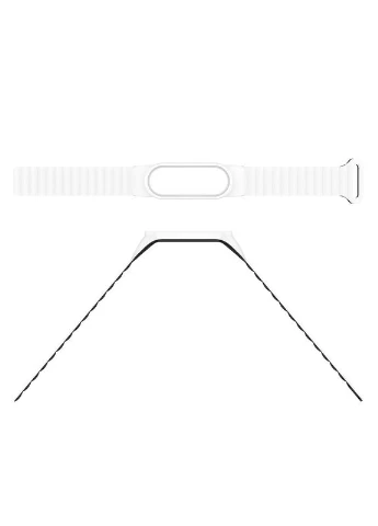 Ремешок Dual-color Magnetic для Xiaomi Mi Band 7/6/5/4/3 White / Black No Brand (361078023)