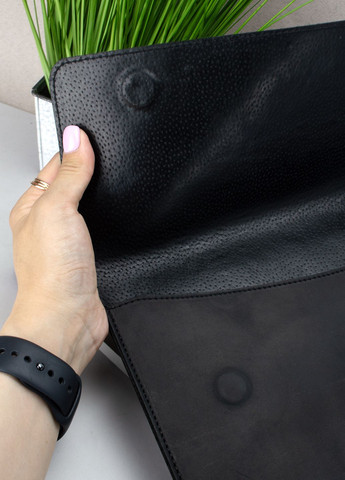 Чохол для MacBook Air 13" шкіряний на магнітах (папка-конверт А4) 801 чорний крейзі HandyCover (297157594)