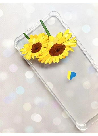 Прозорий чохол на Oppo A74 4G/A95 4G/F19/RENO 6 Lite:: Жовті квіти (принт 364) CASE CONTROL (360687915)