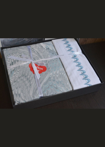 Комплект постільної білизни Elite Saten 200×220 Stilla Mavi Cotton Box (318381730)