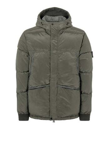 Зеленая демисезонная куртка 21fw 44508 nylon metal down jacket sage Stone Island