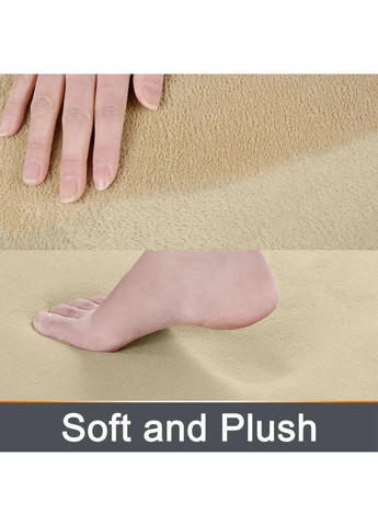 Набір із 2-х килимків для ванної «VELVET» з Ефектом пам'яті 50х80 і U-подібний 50х50 см Бежевий (7802820) No Brand (372004999)