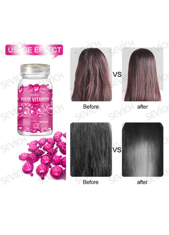 Капсулы для ломких тусклых волос Hair Vitamin With Argan Oil 30 шт Sevich (315424268)