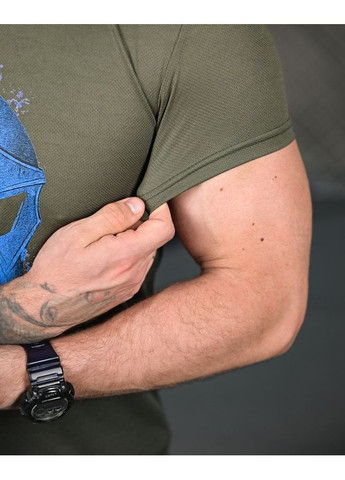 Патриотическая мужская футболка с принтом олива Freedom (349462159)