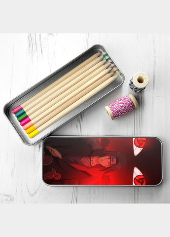 Органайзер для канцелярського приладдя металевий, кейс для дрібниць Наруто #012 7*18 см Silver No Brand (309152454)