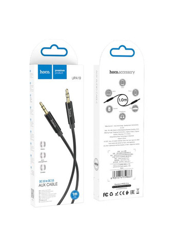 Кабель AUX UPA19 AUX audio cable (L1M) Black Hoco (297454465)