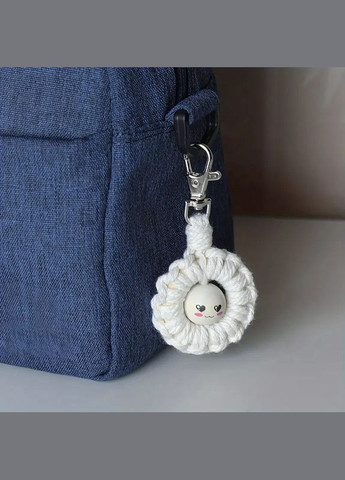 Набір макраме для творчості та ручного в'язання брелока для ключів або аксесуарів 10х5см, білий No Brand (369802844)