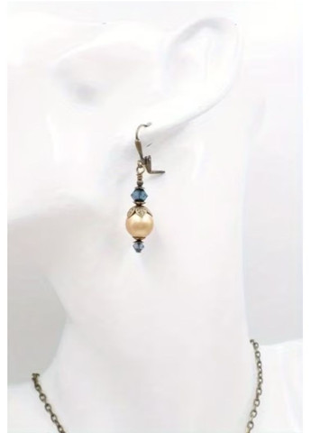 Вінтажний стиль - набір підвіски на ланцюгу та сережок, Женев'єва, 1828 No Brand (371394661)