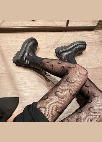 Колготки в сеточку с месяцами черные One Size No Brand (308016825)