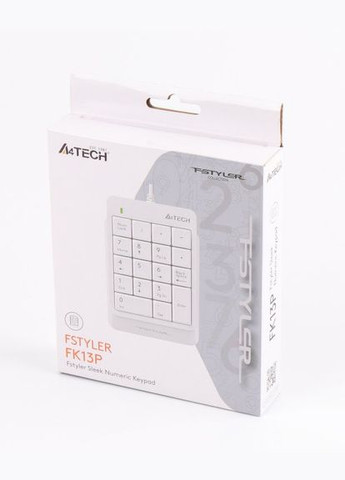 Клавіатура цифрова FK13P, біла, USB A4Tech (333824919)