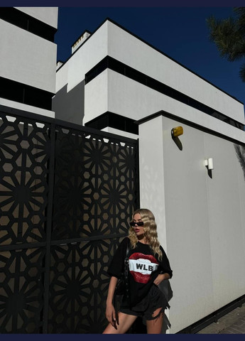 Футболка жіноча оверсайз з принтом 100% бавовна JUGO Simple № 338 - (299629735)