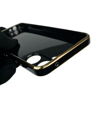 Чохол для 10 (4G) з кільцем MagSafe із золотою окантовкою на реалмі 10 чорний gs1 Realme (366229747)