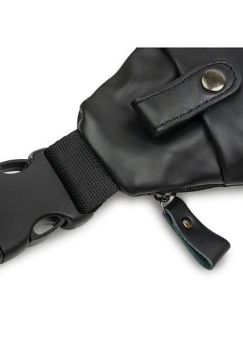 Мужская сумка через плечо из натуральной кожи с боковой молнией Vintage черная (sku_14997) No Brand (328922439)