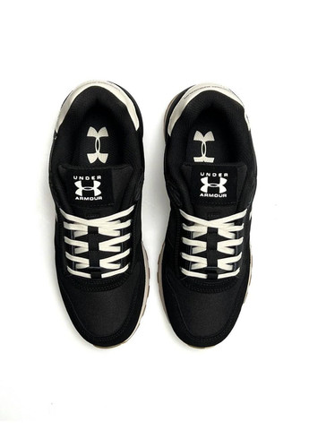 Чорні Осінні кросівки чоловічі under armour black white No Brand Essential Runner