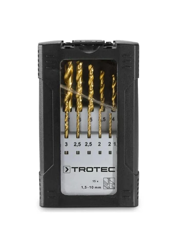 Набор сверл по металлу 15 штук HSS Metal Drill Set (6200001131) Trotec (396881499)