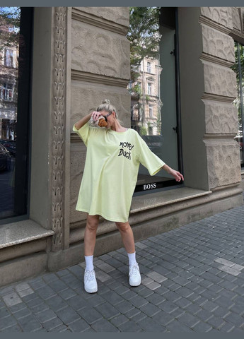 Жіноча футболка-сукня з принтом No Brand - (325833831)