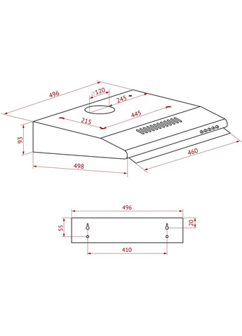 Вытяжка PL 5144 W LED PERFELLI (341322338)