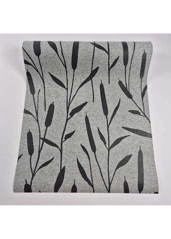 Шпалери вінілові 0.53 × 10.05 м 82152, сірі з візерунком для спальні, вітальні, кабінету MARBURG (368895847)