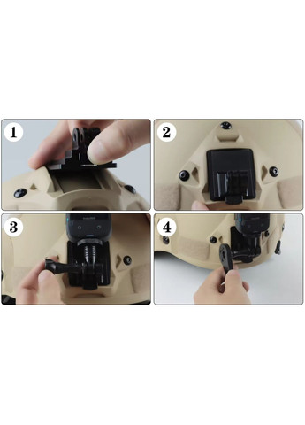 Кріплення для камери на тактичний шолом та зброю NVG планка Пікатінні KIT-AL20 AC Prof (351432173)