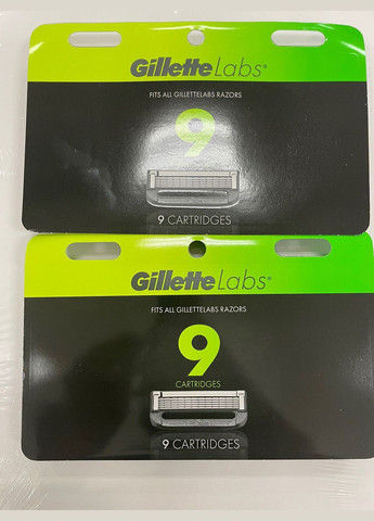 Сменные картриджи Labs с отшелушивающей полоской (9 шт) Gillette (278773532)